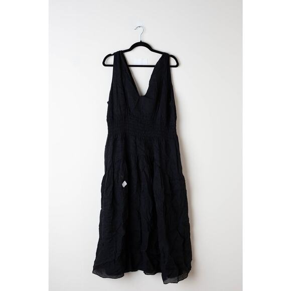 VINCE Smocked Waist Dress - Size XL - Picture 3 of 6